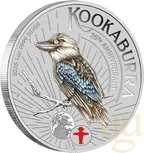 1 Unze Silbermünze Australien Kookaburra 2025 WMF Berlin - coloriert