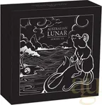 1/2 Unze Silbermünze Australien Lunar III Maus 2020 - polierte Platte