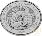 1 Unze Platinmünze Tudor Beasts Tudor Dragon 2024