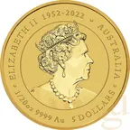 1/20 Unze Goldmünze Australien Lunar III Drache 2024 - coloriert