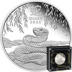 1 Unze Silbermünze Australien Lunar III Schlange 2025 - polierte Platte