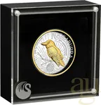 2 Unzen Silbermünze Australien Kookaburra 2025 teilvergoldet - polierte Platte - High Relief