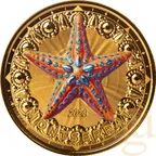 1 Unze Goldmünze EC8 Montserrat - Starfish 2024 - coloriert