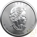 1 Unze Silbermünze Maple Leaf 2022