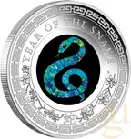 1 Unze Silbermünze Australien Lunar III Opal Schlange 2025 - polierte platte
