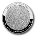 1 Kilogramm Silbermünze Mexiko Azteken Kalender