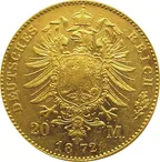 20 Mark Goldmünze Ludwig II König von Bayern