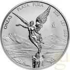 5 Unzen Silbermünze Mexiko Libertad 2024 - Reverse polierte Platte