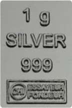 1 Gramm Silberbarren