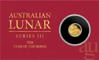 0,5 Gramm Goldmünze Australien Lunar III Pferd 2026 - polierte Platte