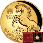 1 Unze Goldmünze Australien Lunar III Pferd 2026 - polierte Platte - High Relief