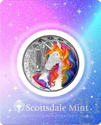 1 Unze Silbermünze Fiji Unicorn Blossom 2025 - coloriert