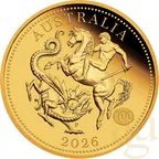 Australian Quarter Sovereign 2026 Goldmünze - polierte Platte
