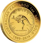 1 Unze Goldmünze Australien Känguru Sonderausgabe Jubiläum 25 Jahre 1989-2014