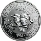 1 Unze Silbermünze Australien Kookaburra 1994
