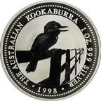 1 Unze Silbermünze Australien Kookaburra 1998