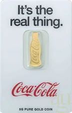 5 Gramm Goldbarren PAMP - Coca Cola 140 Years Anniversary