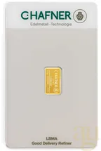 0,5 Gramm Goldbarren C. Hafner
