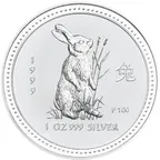 1 Kilogramm Silbermünze Australien Lunar I Hase 1999
