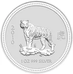 1 Kilogramm Silbermünze Australien Lunar I Tiger 2010