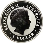 1 Unze Silbermünze Australien Kookaburra 1998
