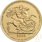 1/2 Pfund Goldmünze Sovereign King Charles 2026