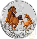 1 Unze Silbermünze Australien Lunar III Pferd 2026 - coloriert