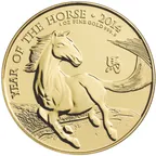 1 Unze Goldmünze Lunar UK Pferd 2014