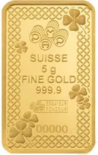 5 Gramm Goldbarren PAMP Lucky Charm Four-Leaf Clover