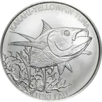 1/2 Unze Silbermünze Tokelau Kakahi-Yellow Tuna - Thunfisch 2014