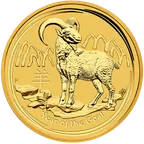 10 Unzen Goldmünze Australien Lunar II Ziege 2015