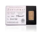 2 Gramm Goldbarren Kinebar (schwarze Karte)