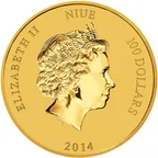1/2 Unze Goldmünze Niue Schildkröte 2014