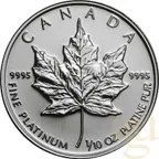 1/10 Unze Platinmünze  Maple Leaf