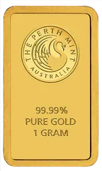 1 Gramm Goldbarren Perth Mint - Känguru