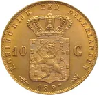 10 Gulden Goldmünze Wilhelmina Jugendportrait 1897