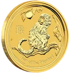 10 Unzen Goldmünze Australien Lunar II Affe 2016