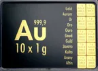 10 x 1g Gold Combibarren / Goldtafel / Tafelbarren