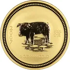 2 Unzen Goldmünze Australien Lunar I Schwein 2007
