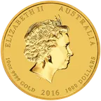 10 Unzen Goldmünze Australien Lunar II Affe 2016