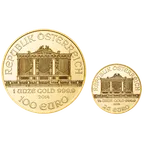 1,25oz Goldmünzenset Wiener Philharmoniker 2014 polierte Platte - 25 Jahre
