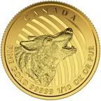 1/10 Unze Goldmünze Call of the Wild - Howling Wolf 2015