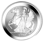 1 Unze Silbermünze Pegasus - Göttin Athene 2017 - Reverse Proof
