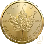 1/2 Unze Goldmünze Maple Leaf