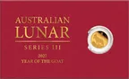 0,5 Gramm Goldmünze Australien Lunar III Ziege 2027 - polierte Platte