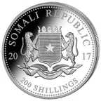 2 Unzen Silbermünze Somalia Elefant 2017