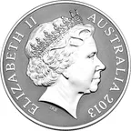 1 Unze Silbermünze Australien Salzwasser Krokodil Bindi 2013 in Blister