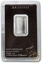 10 Gramm Platinbarren Valcambi