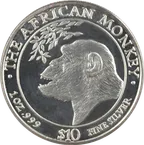 1 Unze Silbermünze Somali Republic African Monkey 1998