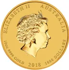 10 Unzen Goldmünze Australien Lunar II Hund 2018